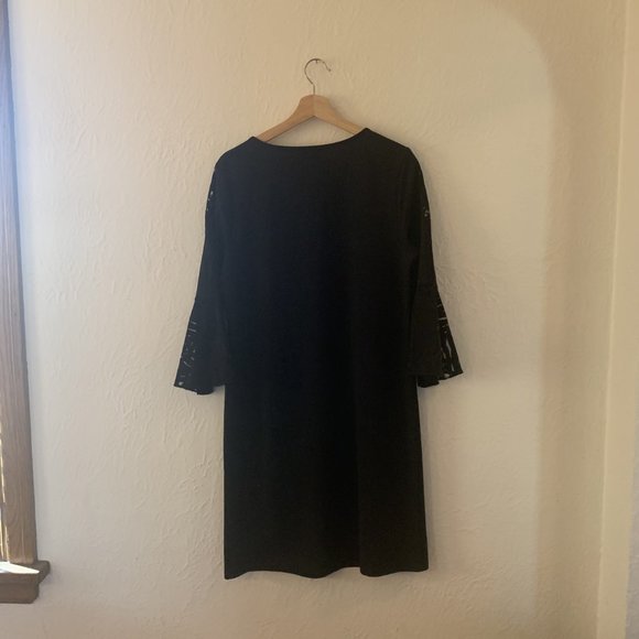 JM Collection Knee Length Black Dress - Picture 4 of 4